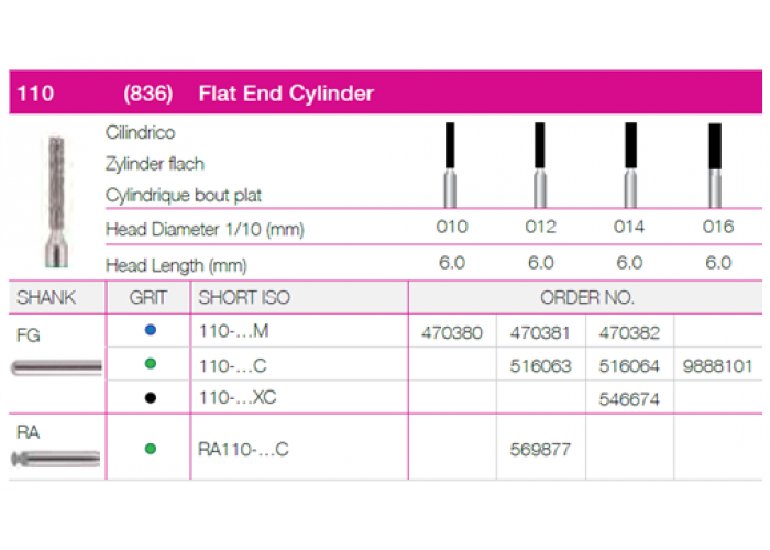 Flat End Cylinder 110-010 Flat End Cylinder 